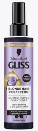Actual product image Schwarzkopf Gliss Blonde Hair Perfector Express Conditioner 200ml (200 ml)