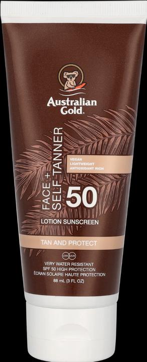 Australian Gold Gesicht + Selbstbräuner (Sonnenlotion, SPF 50, 88 ml)