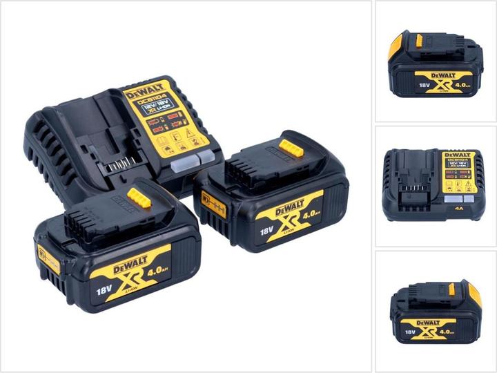 Productafbeelding DeWalt DCB 1104 M2 Accu Startset 12 V / 18 V 2x Accu 4.0 Ah + DCB 1104 Lader (18 V)