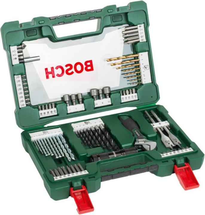 Produktbild Bosch Zubehör V-Line Box, Bohrer- und Bit-Set, 83-teilig, LED-Taschenlampe, Rollgabelschlüssel