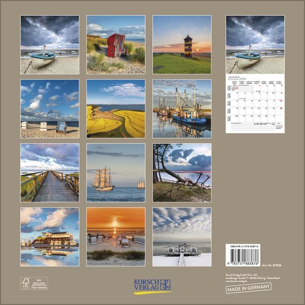 Actual product image Meerblicke - Nord- und Ostsee 2026 (30 x 30 cm, Hardcover, French, English)