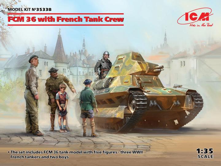 Actual product image ICM FCM 36 with French Tank Crew