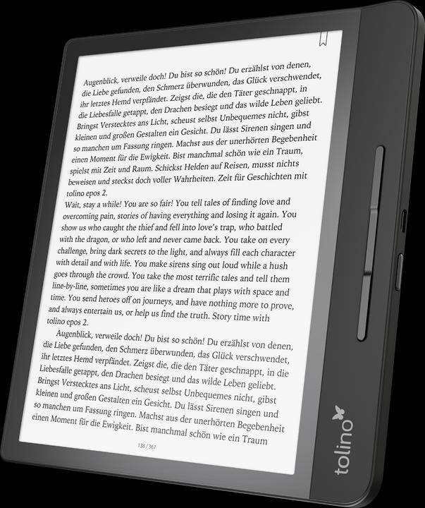 Image du produit tolino epos 2 (8", 8 Go, Noir)