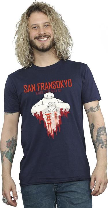 Immagine prodotto Disney Big Hero 6 Baymax San Fransokyo Heart Maglietta Uomo (4XL)