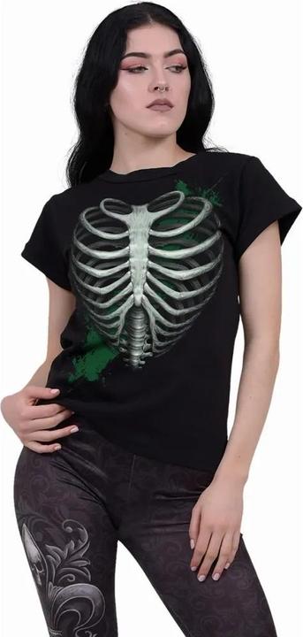 Immagine prodotto Spiral Maglietta con maniche a cappuccio Heart Ribs Glow In The Dark Donna/Ladies (L)