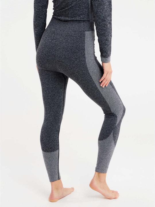 Actual product image Protest Women's thermal leggings PRTNORIS Elastic fabric Dark Grey Melee XS/S (S)