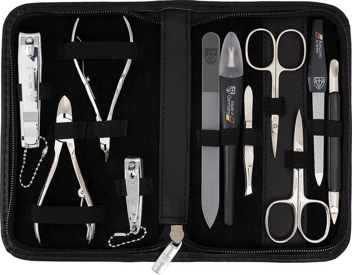 Produktbild Kellermann Manikuereset Nagelset Livorno Schwarz Echt Leder