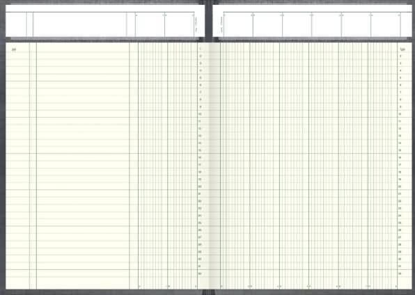 Produktbild König & Ebhardt Spaltenbuch A4 mit Kopfleiste 8 Spalten 96 Blatt (96 x)