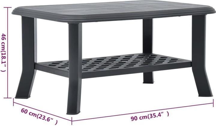 Image du produit VidaXL Table basse (90 x 60 x 46 cm)