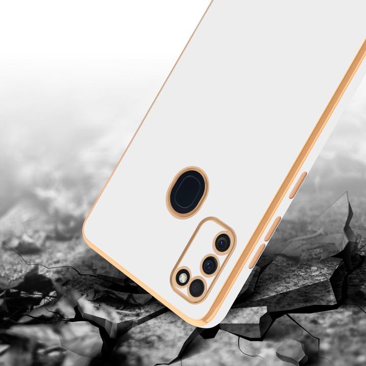 Productafbeelding Cadorabo Hoesje voor Samsung Galaxy M21 / M30s in TPU met camerabescherming LM130 Style (Samsung Galaxy M30, Samsung Galaxy M21)