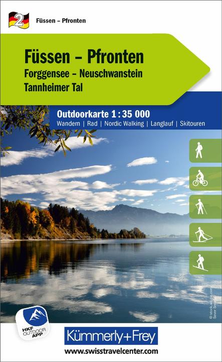 Produktbild Kümmerly+Frey Outdoorkarte Deutschland 2 Füssen, Pfronten 1:35.000