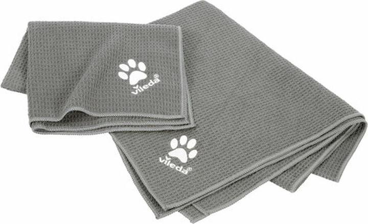 Immagine prodotto Vileda Asciugamano in microfibra Pet Pro M (grigio, taglia M, 45 x 70 cm) (Gatto, Cane)