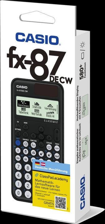 Image du produit Casio FX-87DE CW (Piles, Cellules solaires)