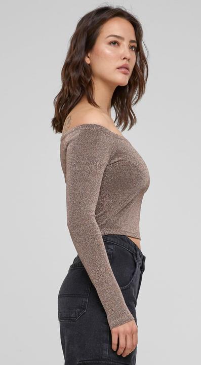 Immagine prodotto Urban Classics Ladies Off Shoulder Glitter Longsleeve (S)