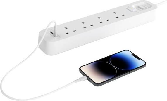 Produktbild Belkin Surgemaster Überspannungsschutz (4 x, USB-A, CEE 7/3, USB-C, 2 m)
