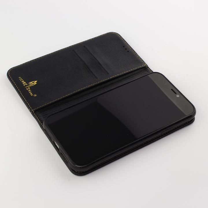 Actual product image Fierre Shann Fourre Flip cuir véritable (Apple iPhone 13 mini)