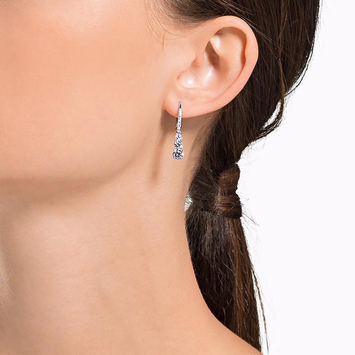 Immagine prodotto Swarovski attrarre orecchini a perno della trilogia (Acciaio inossidabile)