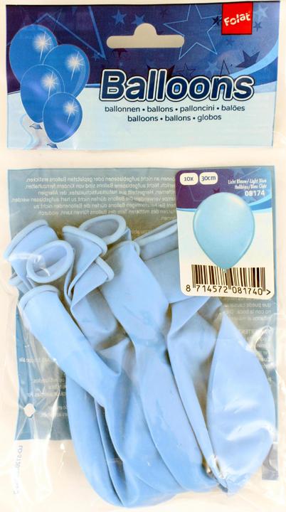 Produktbild Folat Baby Blau Ballons (10 x)
