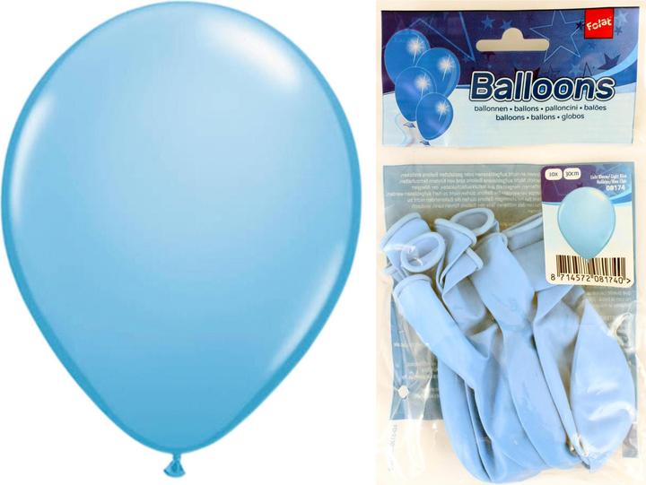 Produktbild Folat Baby Blau Ballons (10 x)