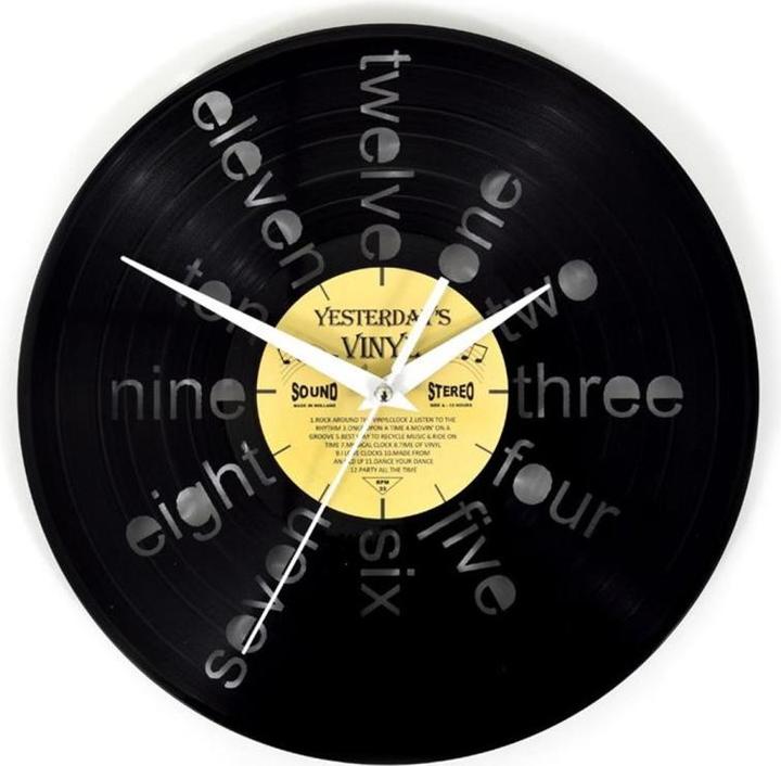Wanduhr Nummern Ø 30 cm, Gold/Schwarz, Form: Rund (30 cm)
