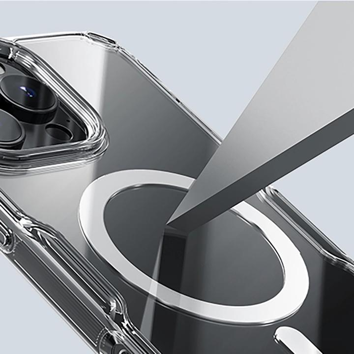 Actual product image Nillkin Nature Pro Magnetic Case with MagSafe for iPhone 16 Pro - Transparent&White (Apple iPhone 16 Pro)