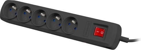 Actual product image Genesis NATEC Surge protection Bercy 400 1.5m 5x French outlets juodas (5 x, CEE 7/5, 1.50 m)