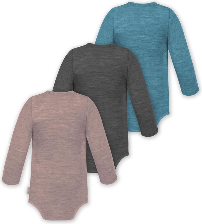 Image du produit Normani Lot de 3 Body Mérinos Bébé manches longues "Auckland" - 9375 (98)