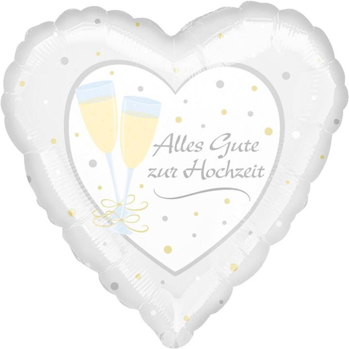 Amscan Silberfolienballon Alles Gute zur Hochzeit (5 x)