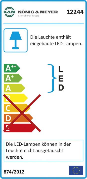 Actual product image K&M Double 2 LED FlexLight music stand light (Instrument lighting)