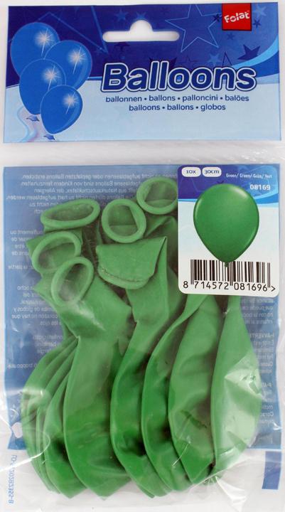 Produktbild Folat Grüne Luftballons (10 x)