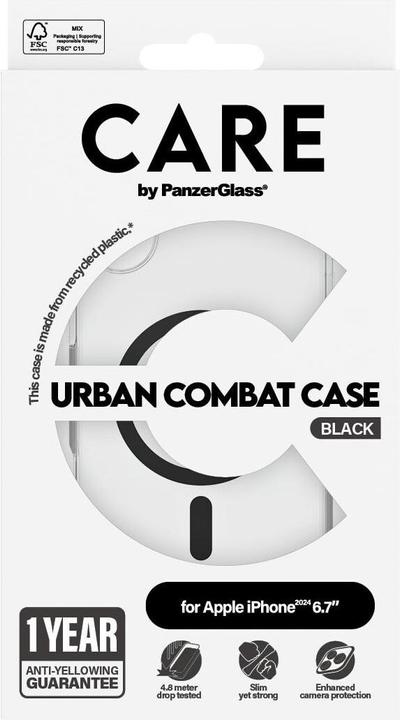 Immagine prodotto PanzerGlass CARE Custodia Urban Combat w. Custodia MagSafe nera per iPhone '24 6.7" (Apple iPhone 16 Plus)