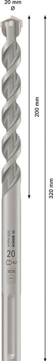 Immagine prodotto Bosch Professional Zubehör Trapano a percussione SDS max-4 20 x 200 x 320 mm (20 mm)