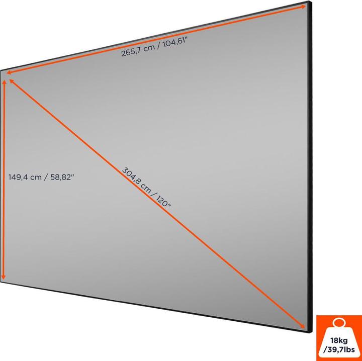 Image du produit Celexon CLR HomeCinema UST Écran sur cadre à haut contraste V2.0 120 (120", 16:9)
