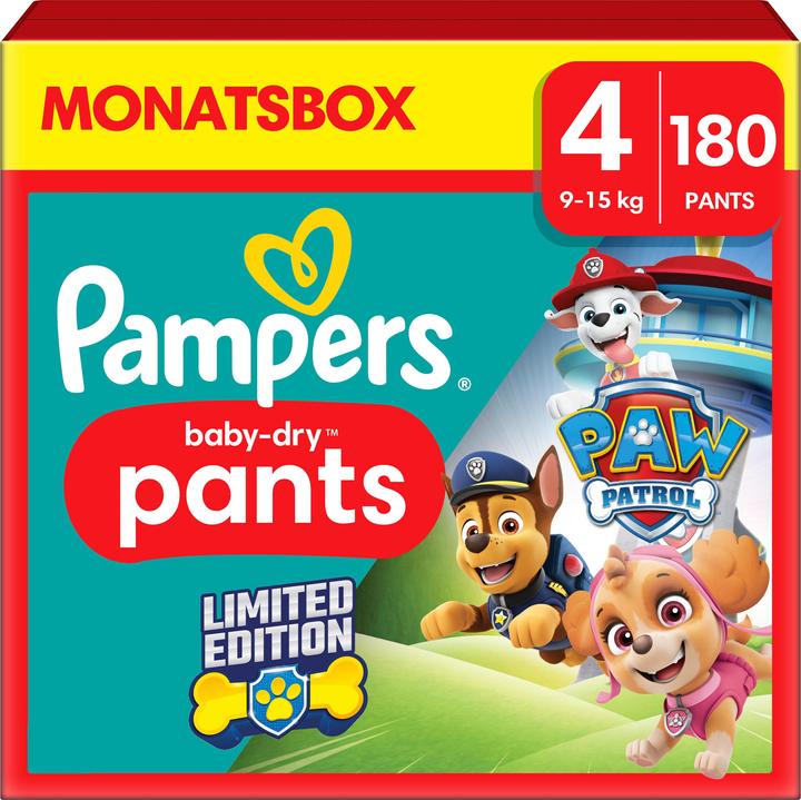 Actual product image Pampers Baby-Dry Pants Paw Patrol (Size 4, Monthly box, 180 Piece)