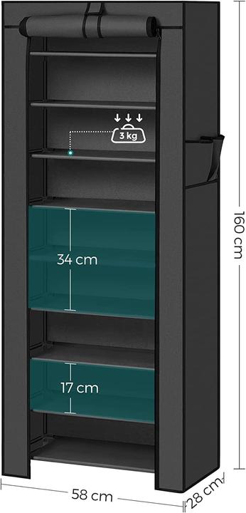 Actual product image Songmics Winston (58 x 28 x 160 cm)