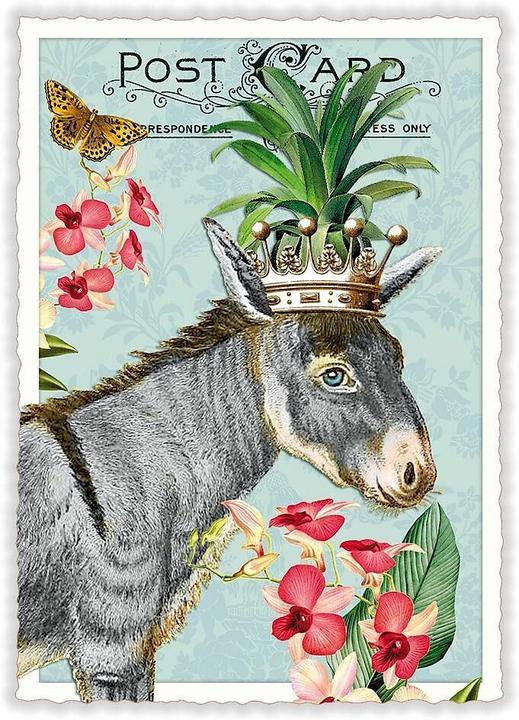 Produktbild Edition Tausendschön Postkarte / Esel / hoch / blanko