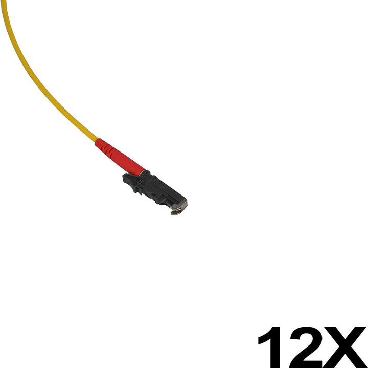 Produktbild BlueOptics FTTH LWL Faserpigtail, einfarbig, 12x, 1 Meter, E2000/UPC, OM4 Multimode