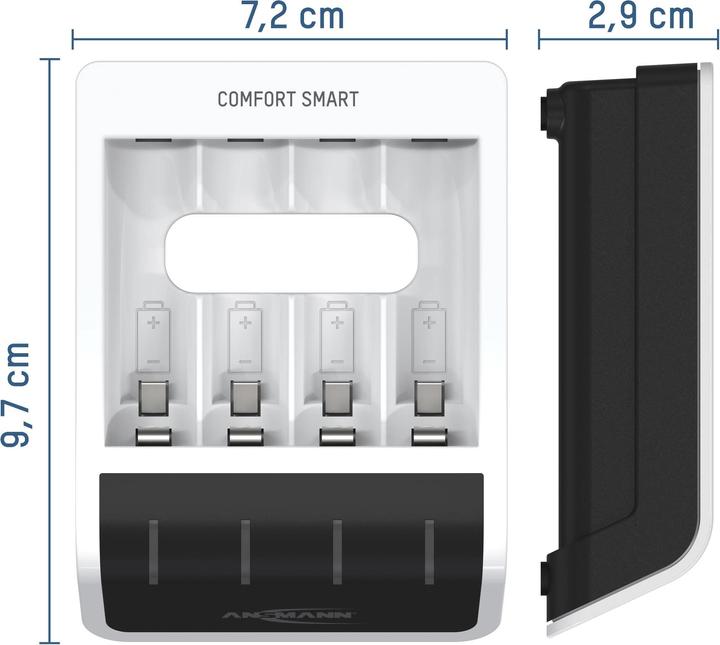 Produktbild Ansmann Comfort Smart Ladegerät (1 Stk., AAA, AA, 800 mAh, Akku)