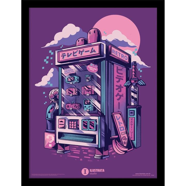 Produktbild Ilustrata Gerahmtes Poster Retro Vending Machine (40 x 30 cm)