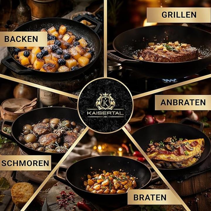 Produktbild Kaisertal Wok ohne Deckel (32 cm, Wok Pfanne, Gusseisen)