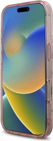 Immagine prodotto Guess GUHMP16LH4PYEEP iPhone 16 Pro 6.3" różowy/rosa custodia rigida IML Peony su sfondo 4G MagSafe (Apple iPhone 16 Pro)