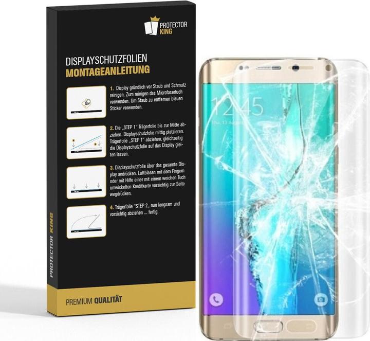 Produktbild Protectorking 1x Panzerfolie Anti-Shock Full Cover matt (1 Stück, Samsung Galaxy S6 Edge)
