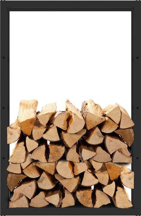 Actual product image Wiltec Toboli firewood rack 150x25x100cm metal firewood rack indoor outdoor firewood (100 x 25 x 150 cm)