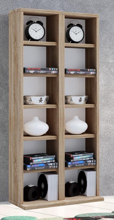 Immagine prodotto VCM Scaffale porta CD e DVD in legno Milano (42 x 20 x 92 cm)