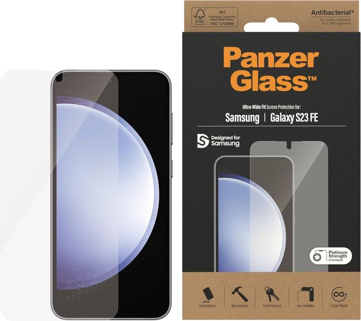 Productafbeelding PanzerGlass Ultrabrede pasvorm (1 Stuk, Samsung Galaxy S23 FE)