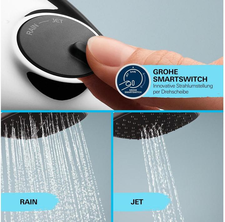 Image du produit Grohe Vitalio Comfort 110 QuickFix Brausestangenset, kleben oder bohren, Länge 900mm, wassersparend, 2 Str