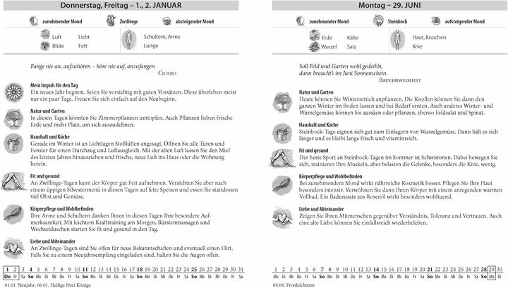 Actual product image Lunar calendar 2026 (Hardcover, German)