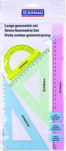Donau Geometrie-set, gross, anhängerverpackung, farbig sortiert (30 cm)