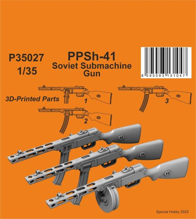 Actual product image CMK PPSh-41 Soviet Submachine Gun 1/35