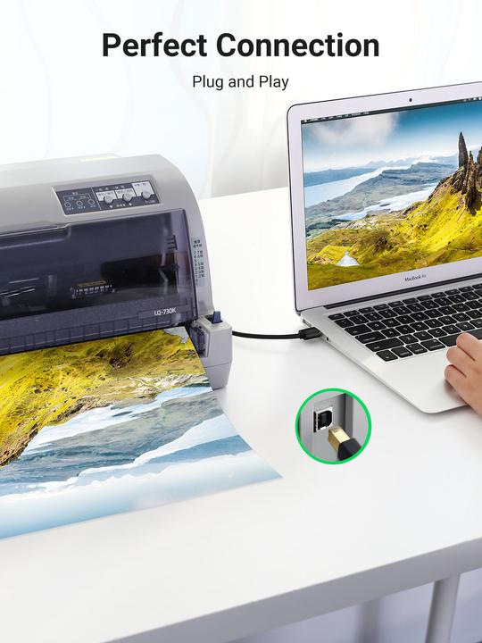 Immagine prodotto Ugreen USB A — USB B (3 m, USB 2.0)